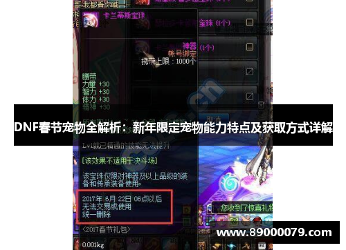 DNF春节宠物全解析：新年限定宠物能力特点及获取方式详解