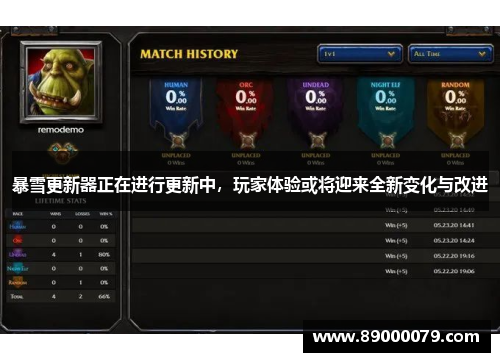 暴雪更新器正在进行更新中,玩家体验或将迎来全新变化与改进